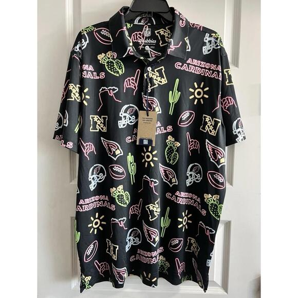 Other - Chubbies Neon NFL Arizona Cardinals XL Polo Shirt NWT Football